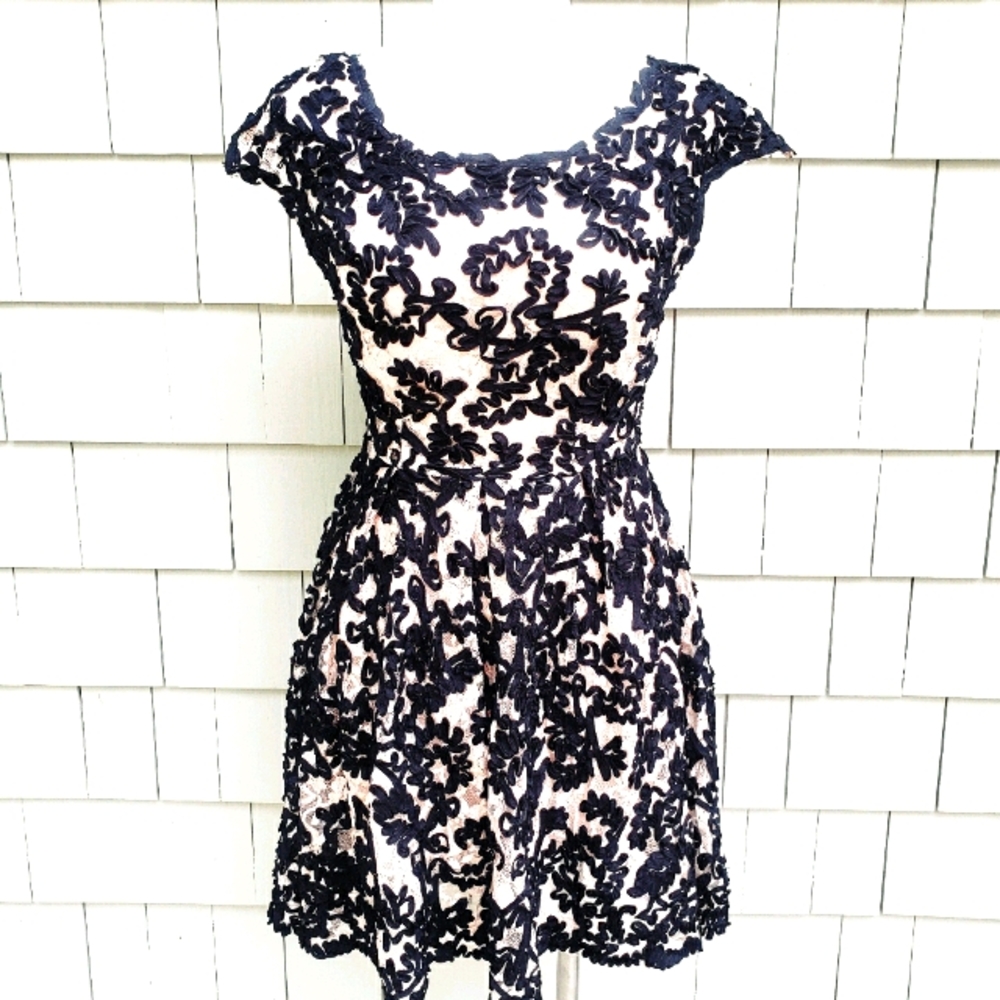 YOAHA BARASCHI* Lace Fit & Flare Dress